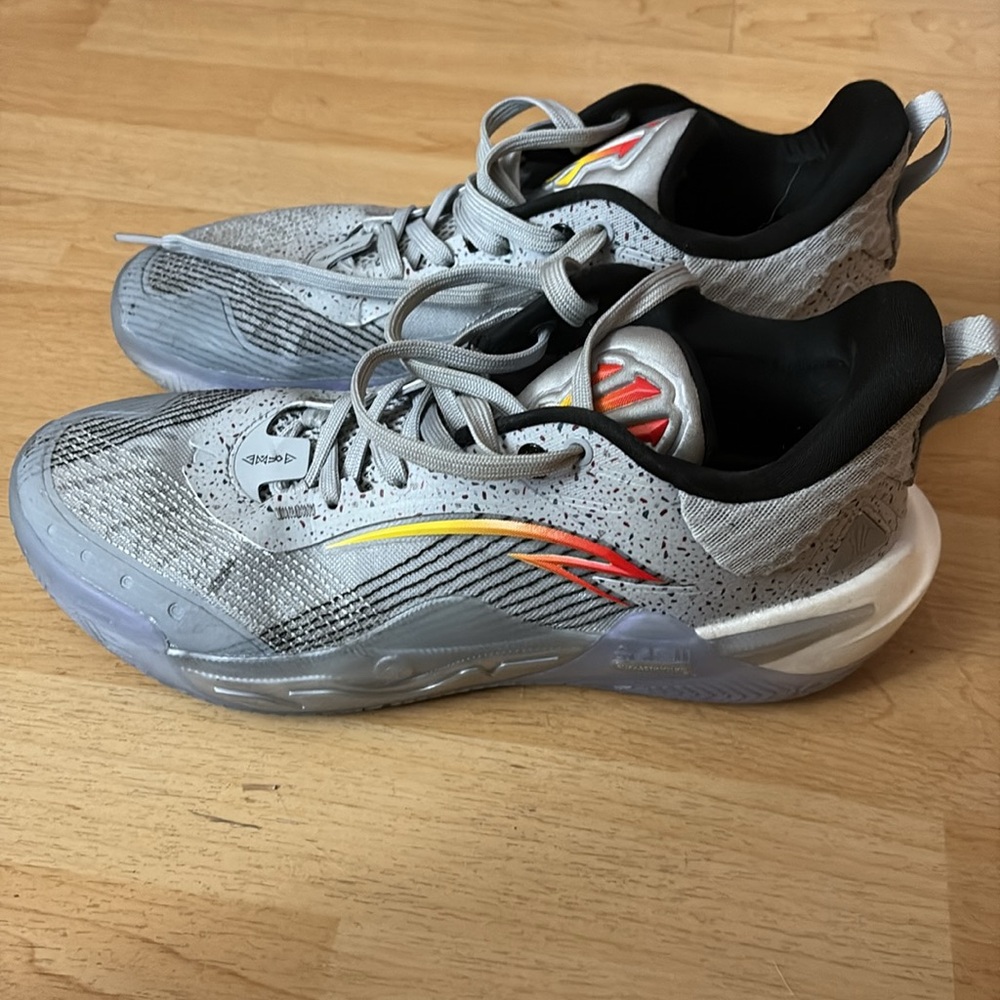 Anya Kai 1st grey and black, red, orange, ice bottoms